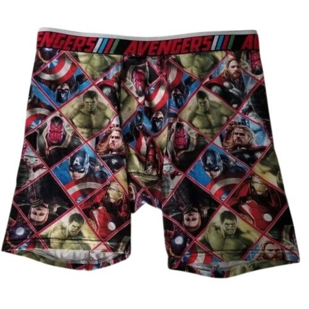 Bioworld Size M 32 34 Boxer Briefs Marvel Avengers Action Heroes Underwear NEW